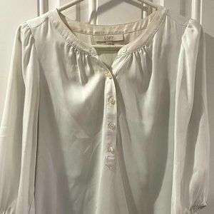 White cinched blouse - Loft